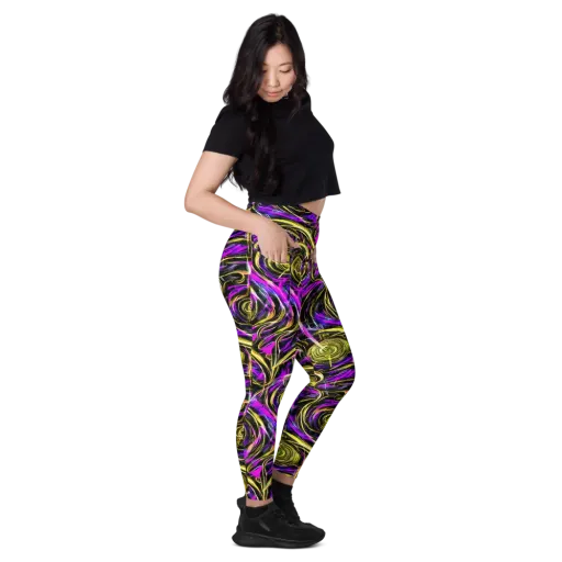 Ultraviolet Whirl on a Leggings with Pockets