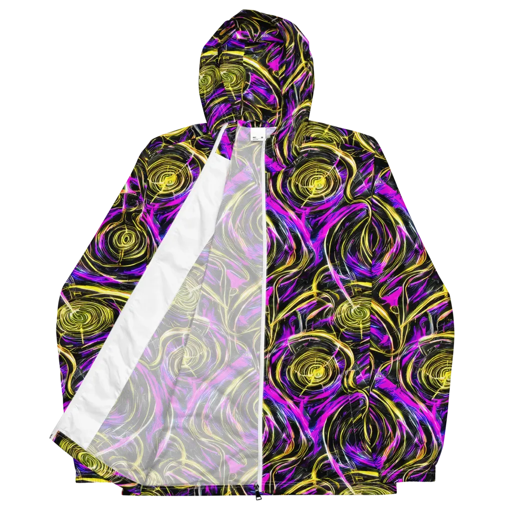 Ultraviolet Whirl on Men's Windbreaker — Front