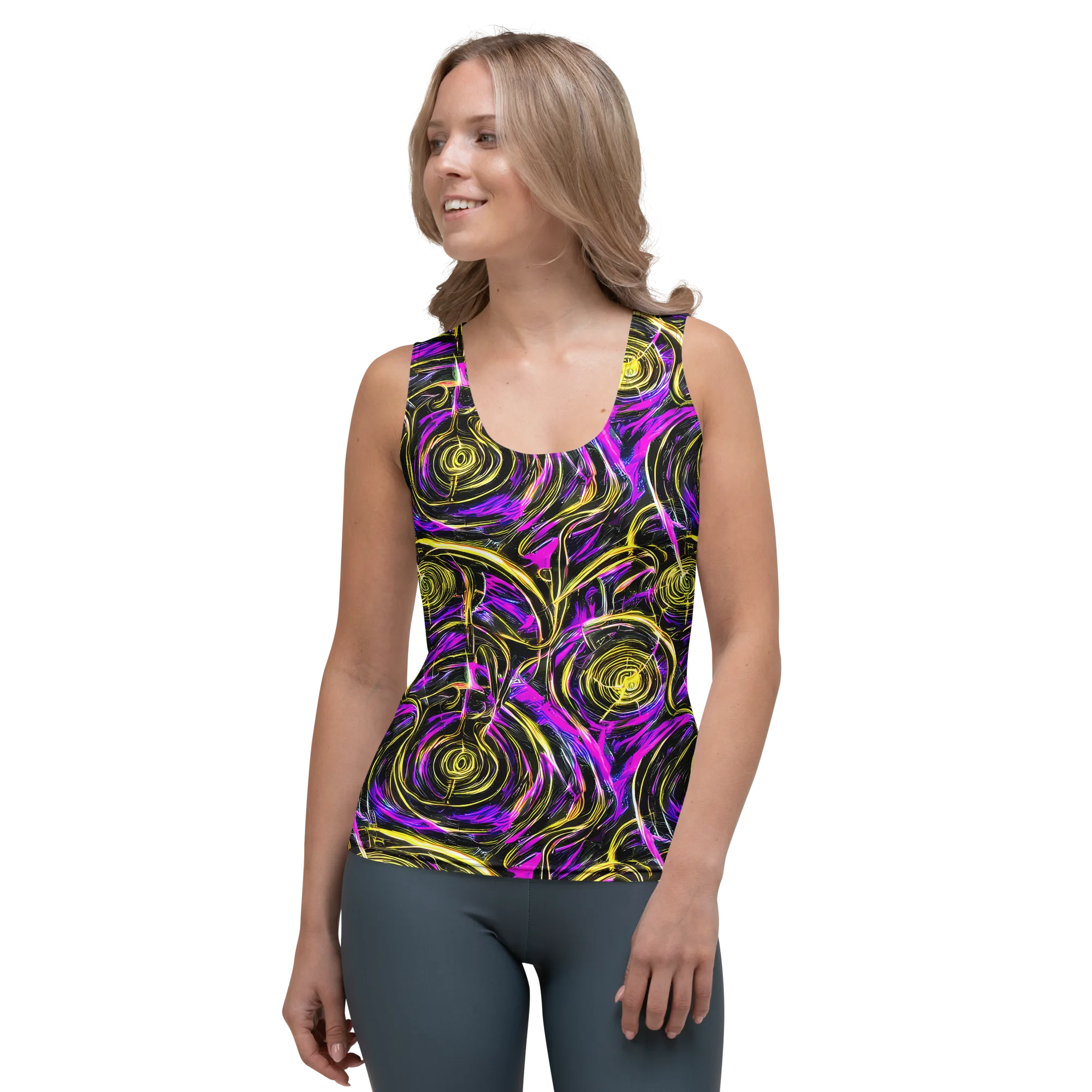 Ultraviolet Whirl on Women's Tank Top — Front