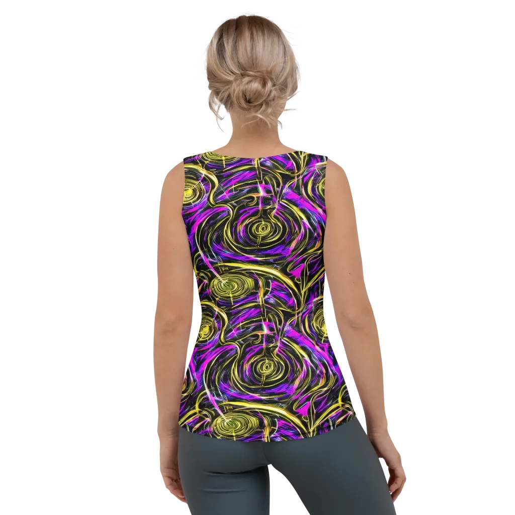 Ultraviolet Whirl on Women's Tank Top — Back