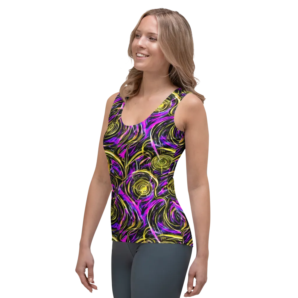 Ultraviolet Whirl on Women's Tank Top — Left Front