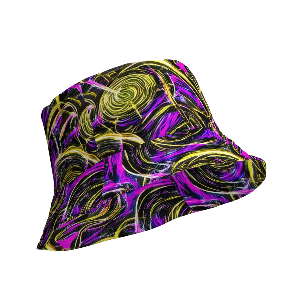 Ultraviolet Whirl on Reversible Bucket Hat — Product details Outside