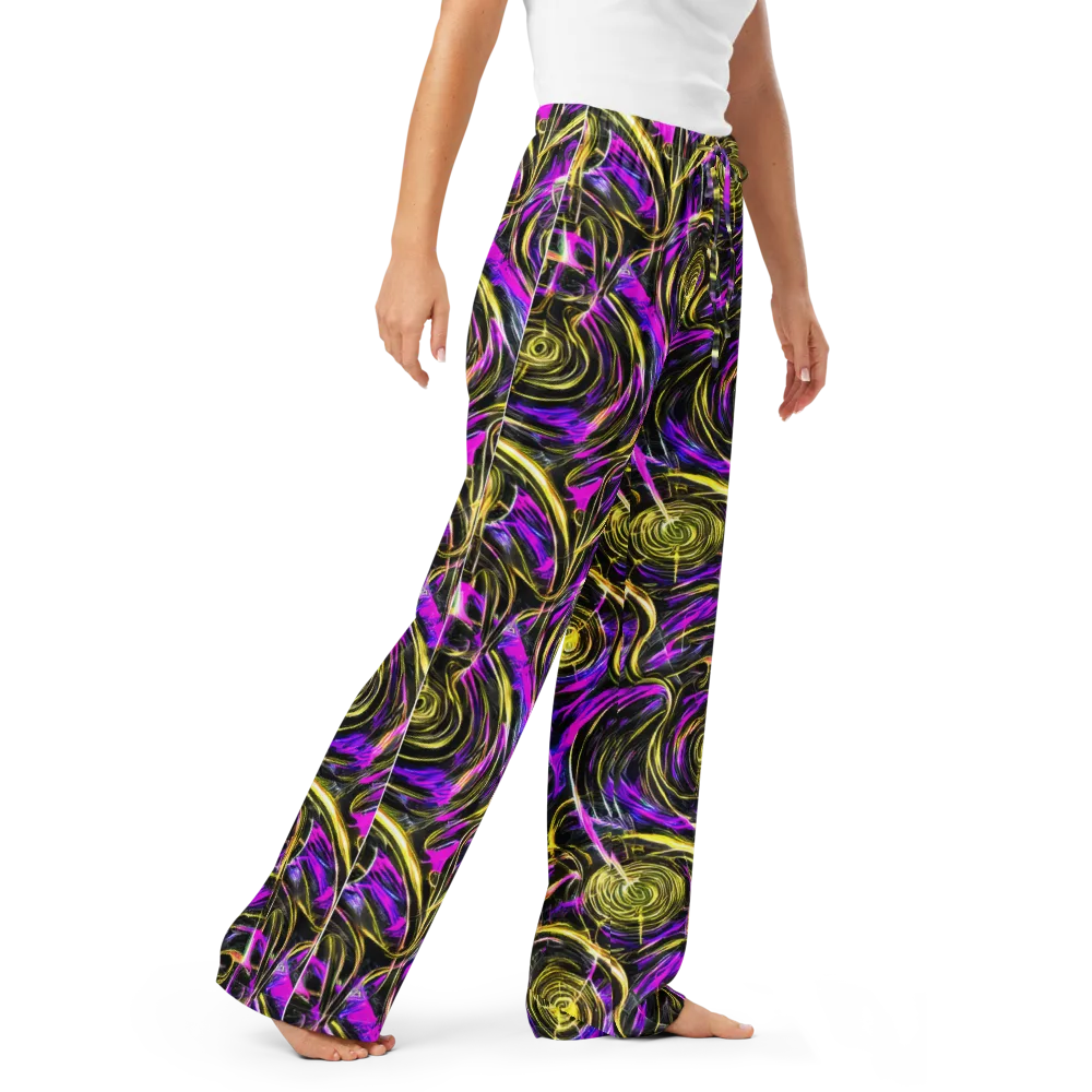 Ultraviolet Whirl on Women's Pajama Pants — Right Front