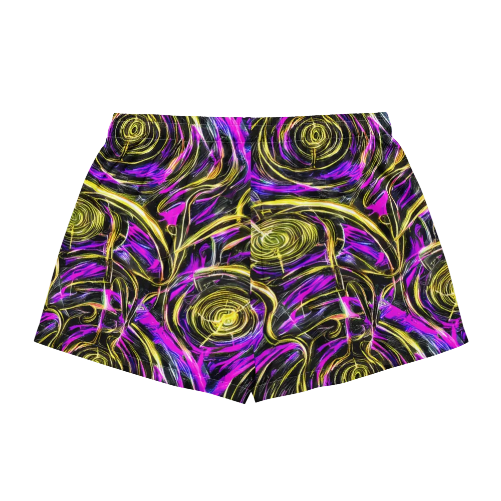 Ultraviolet Whirl on Women's Pajama Shorts — Back