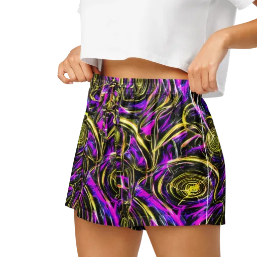 Ultraviolet Whirl on a Women's Pajama Shorts