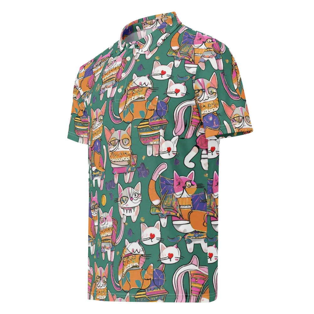 Neon Catwalk on Men's Slim Fit Polo Shirt — Left Front