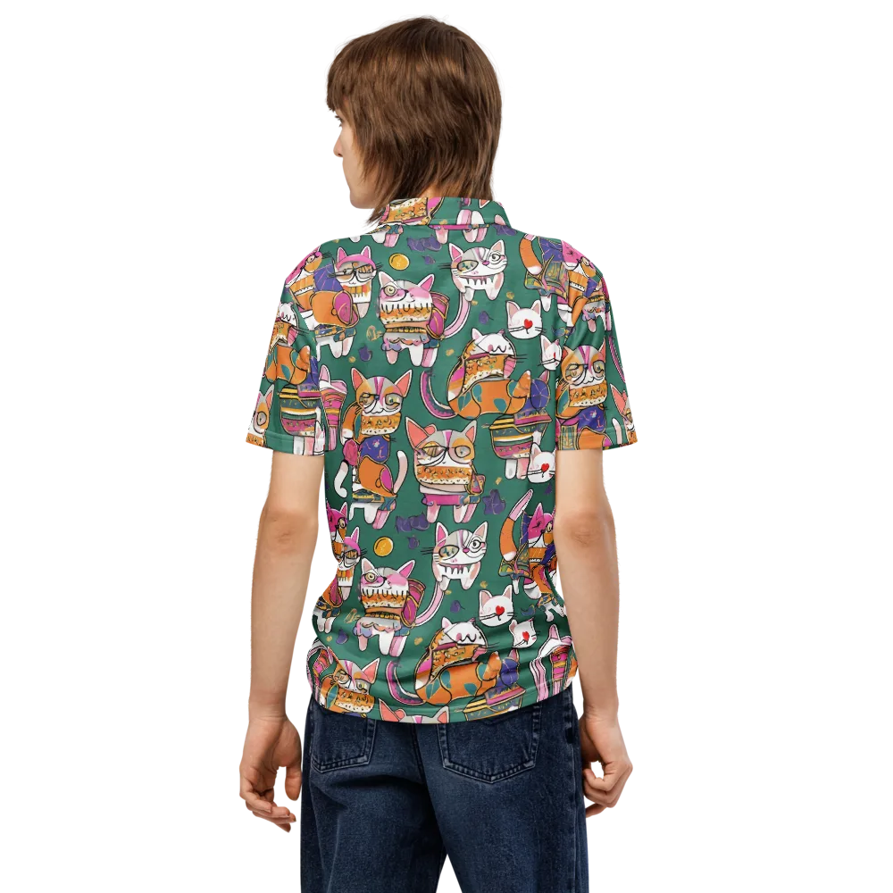 Neon Catwalk on Men's Slim Fit Polo Shirt — Back