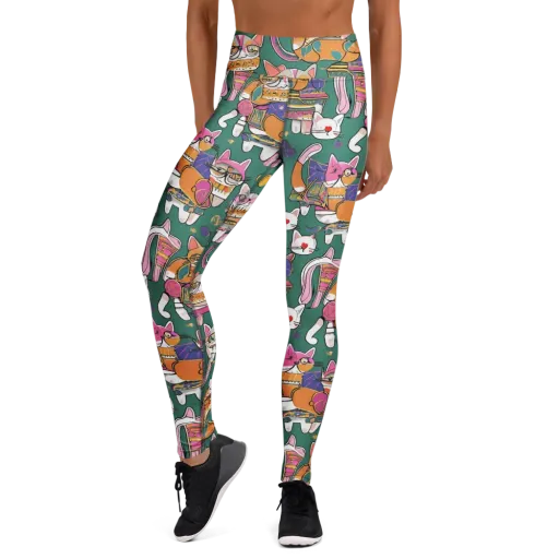Neon Catwalk on a Yoga Leggings