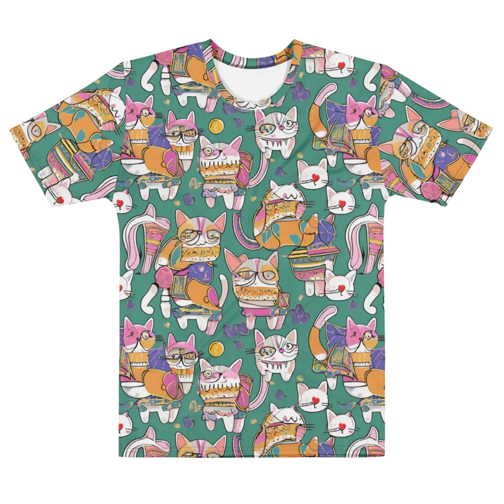 Neon Catwalk on Men's Cotton Crew Neck T-Shirt — Front