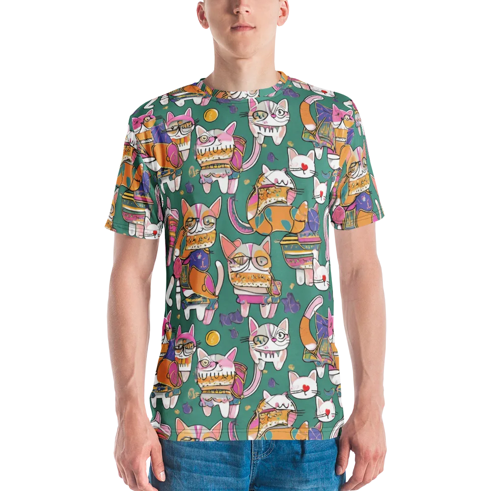 Neon Catwalk on Men's Crew Neck T-Shirt — Front