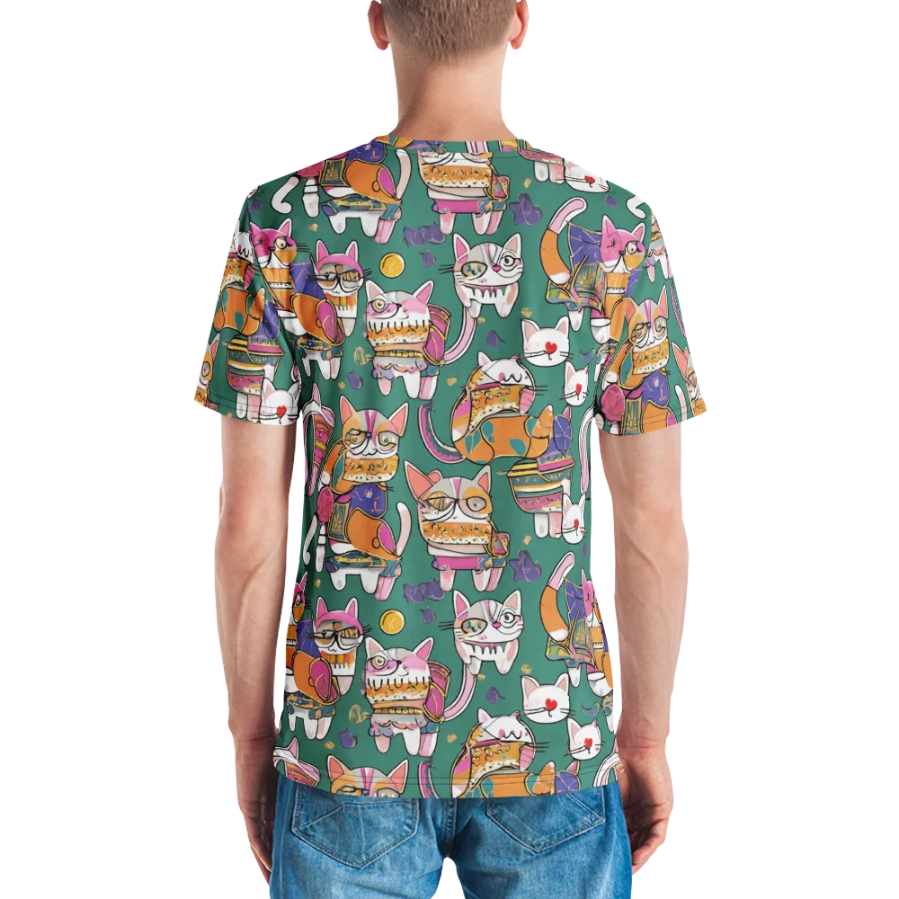 Neon Catwalk on Men's Crew Neck T-Shirt — Back