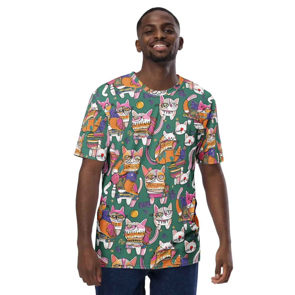 Neon Catwalk on Men's Crew Neck T-Shirt — Front