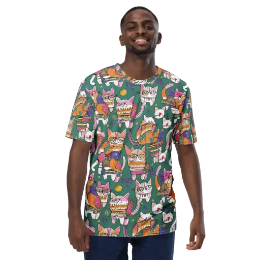 Neon Catwalk on a Men's Crew Neck T-Shirt