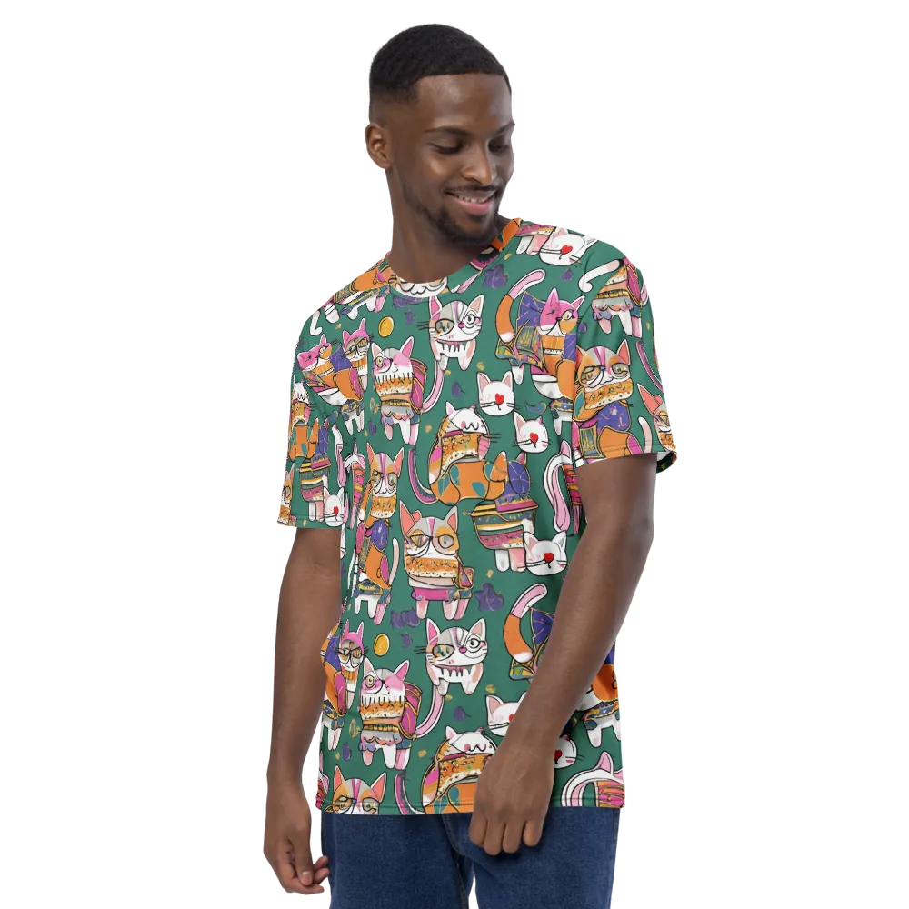 Neon Catwalk on Men's Crew Neck T-Shirt — Left