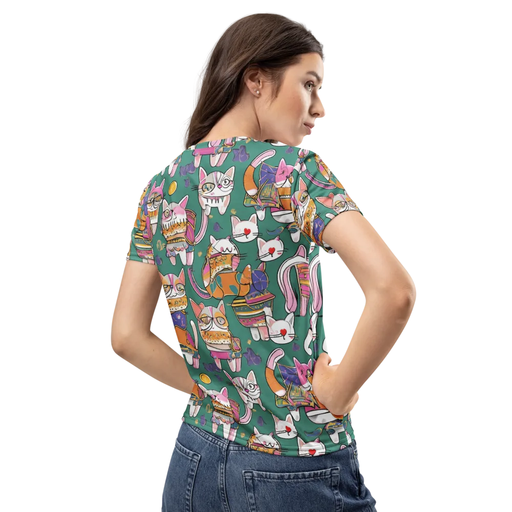 Neon Catwalk on Women's Crew Neck T-Shirt — Back
