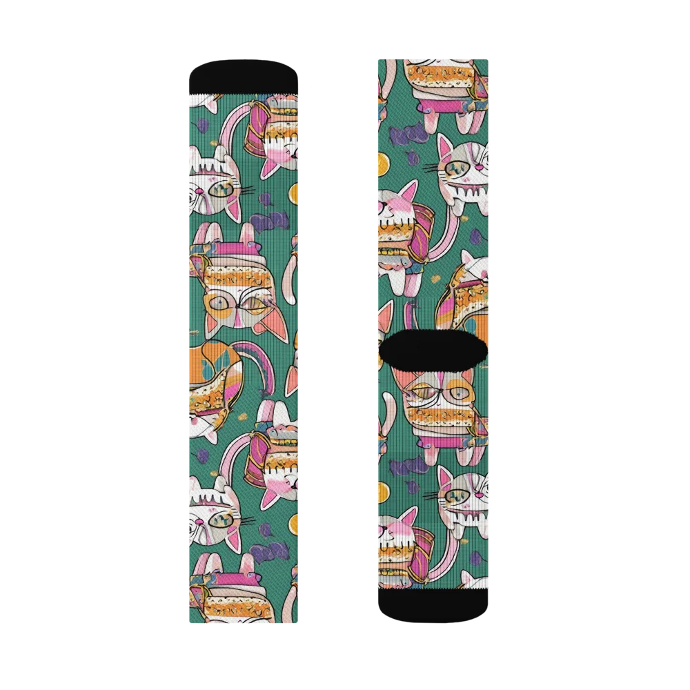 Neon Catwalk on Socks — Left Sock