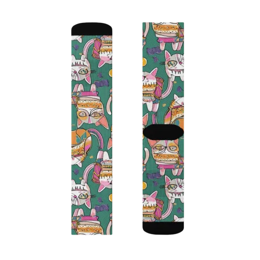 Neon Catwalk on a Socks
