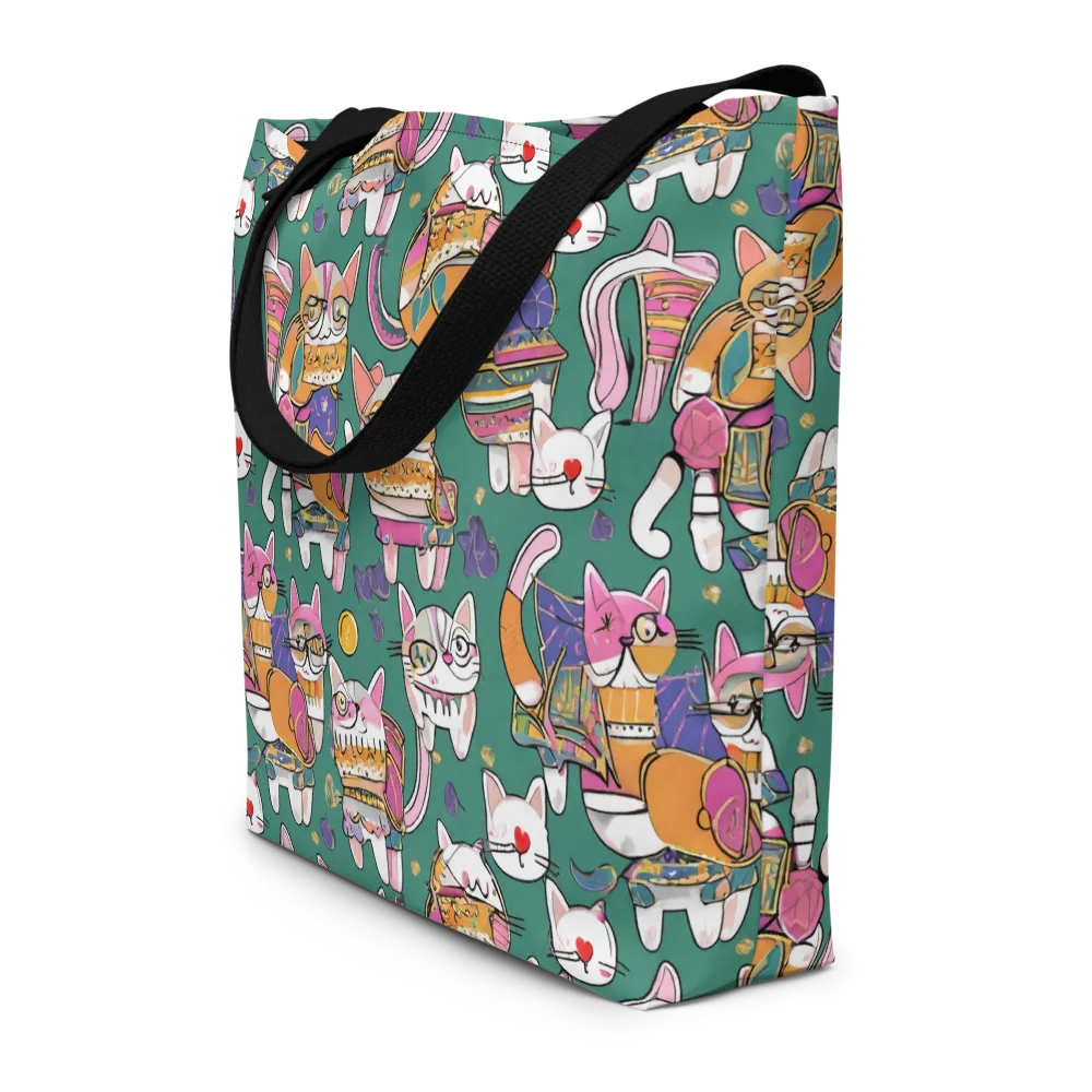Neon Catwalk on Large Tote Bag W/ Pocket — Front