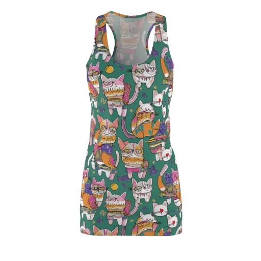 Neon Catwalk on a Racerback Dress