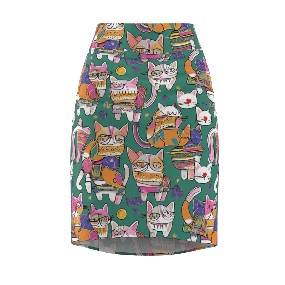 Neon Catwalk on Pencil Skirt — Front