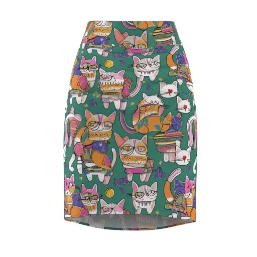 Neon Catwalk on a Pencil Skirt