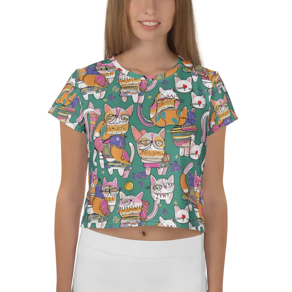 Neon Catwalk on Crop Tee — Front