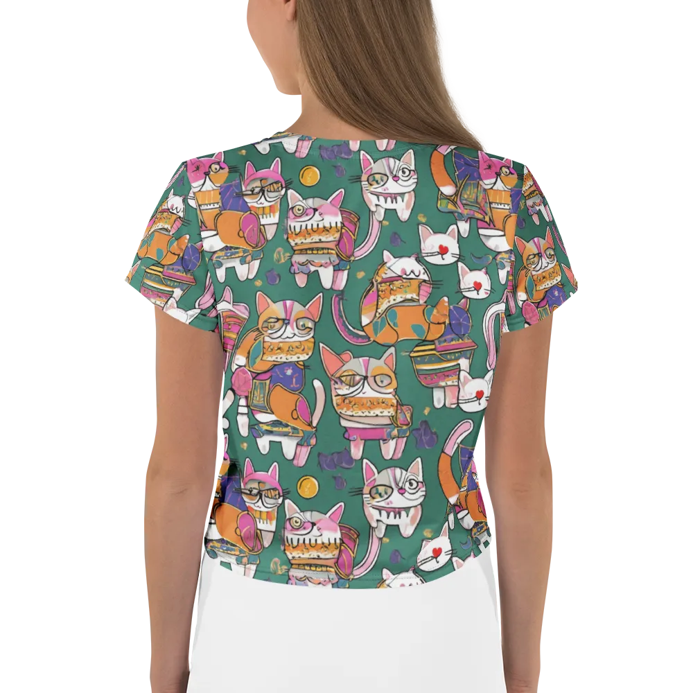 Neon Catwalk on Crop Tee — Back