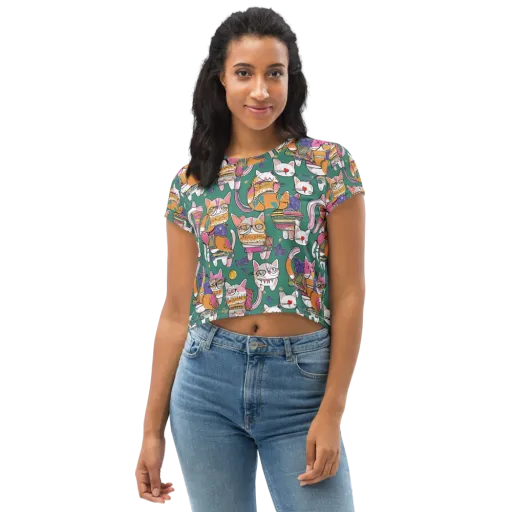 Neon Catwalk on a Crop Tee