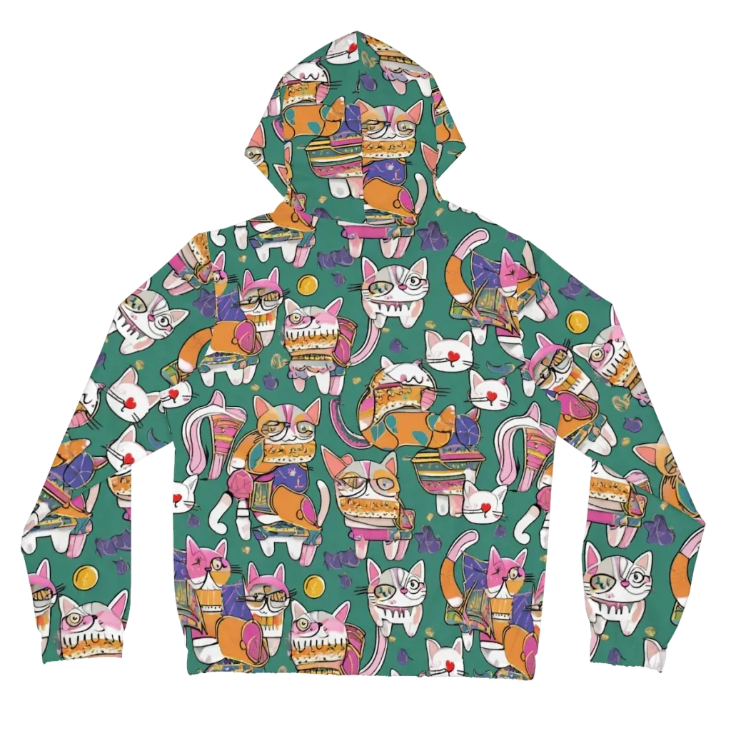 Neon Catwalk on Women's Full-Zip Hoodie — Back