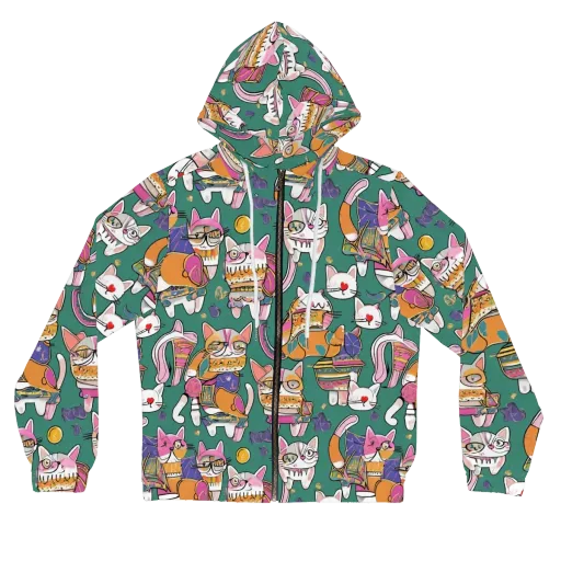 Neon Catwalk on a Women's Full-Zip Hoodie