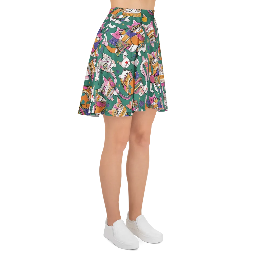Neon Catwalk on Skater Skirt — Right