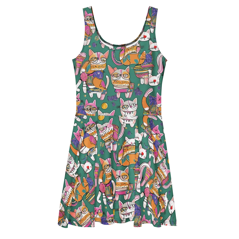 Neon Catwalk on Skater Dress — Front