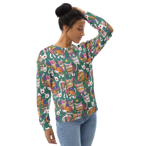 Neon Catwalk on a Sweatshirt