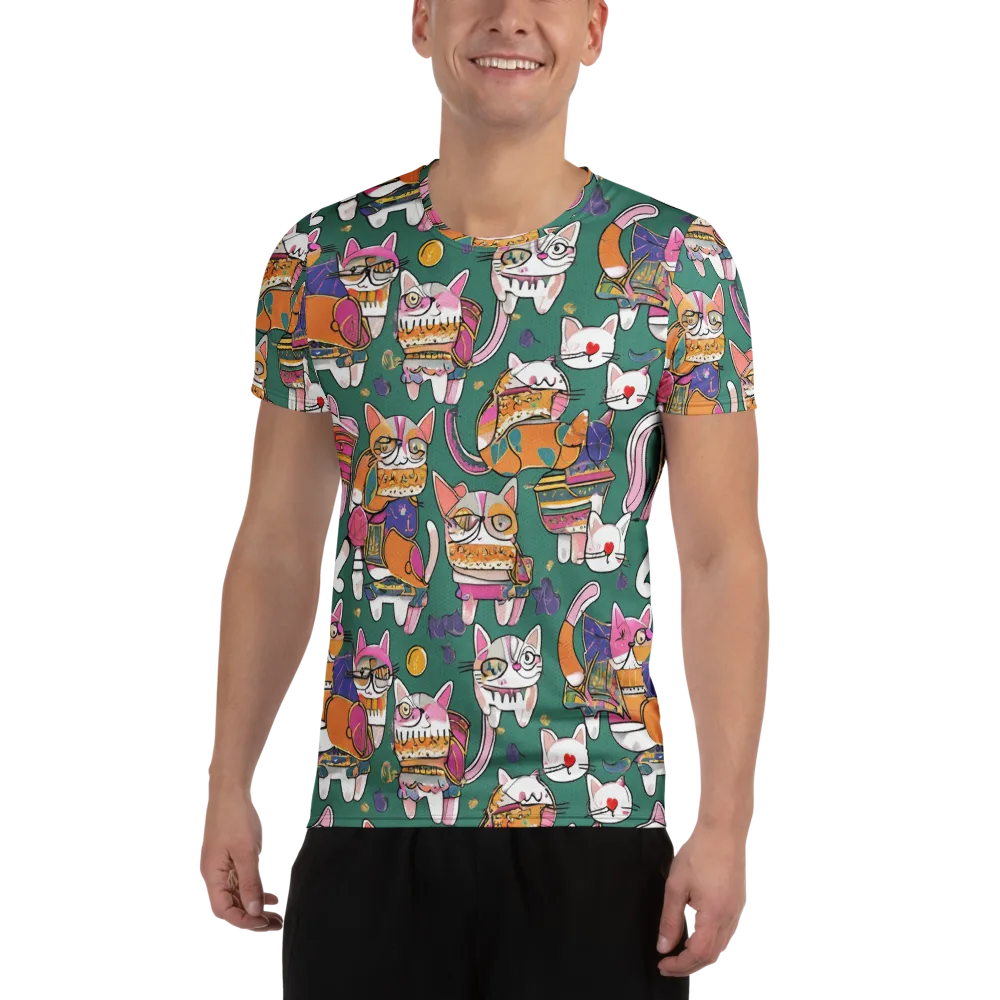 Neon Catwalk on Men's Athletic T-Shirt — Front