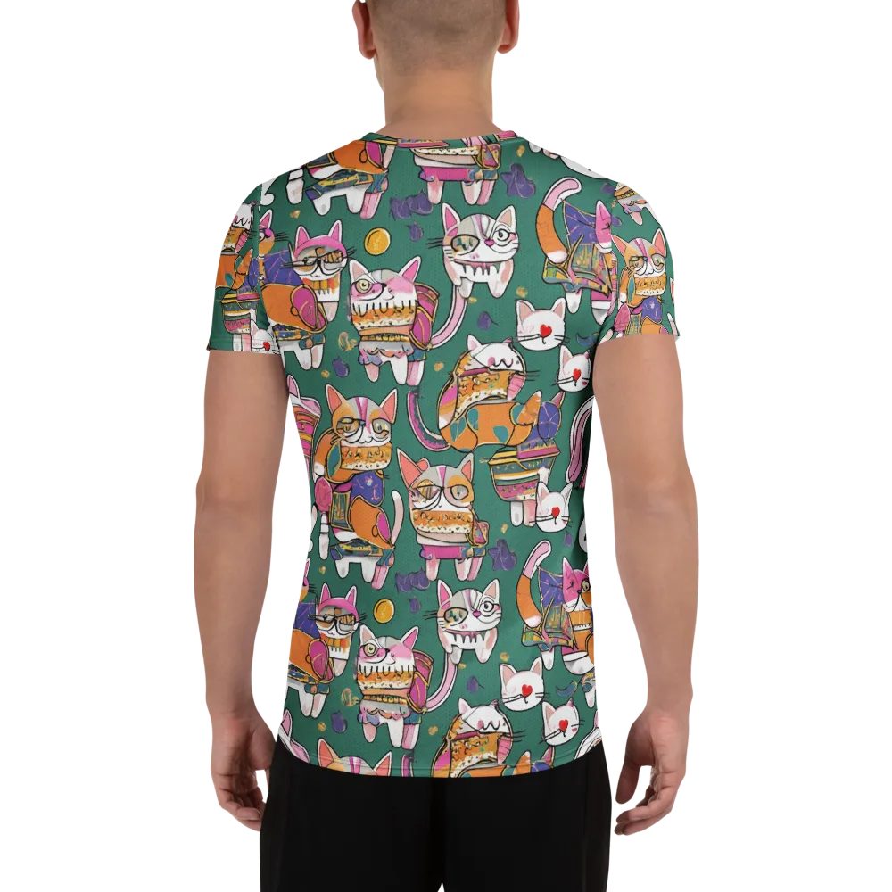 Neon Catwalk on Men's Athletic T-Shirt — Back