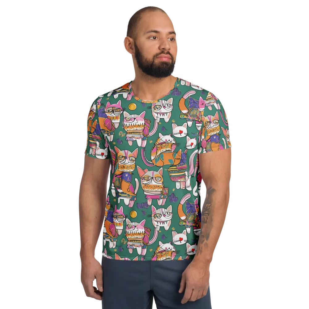 Neon Catwalk on Men's Athletic T-Shirt — Front