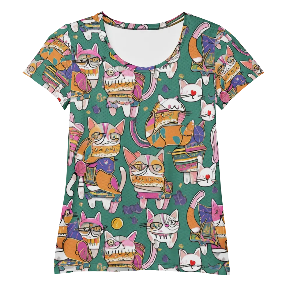 Neon Catwalk on Women's Athletic T-Shirt — Front