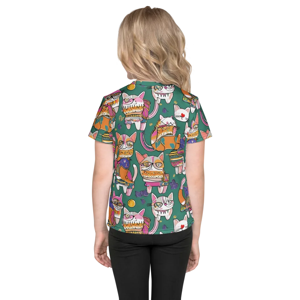 Neon Catwalk on Kids Crew Neck T-Shirt — Back