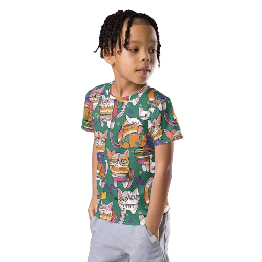 Neon Catwalk on a Kids Crew Neck T-Shirt