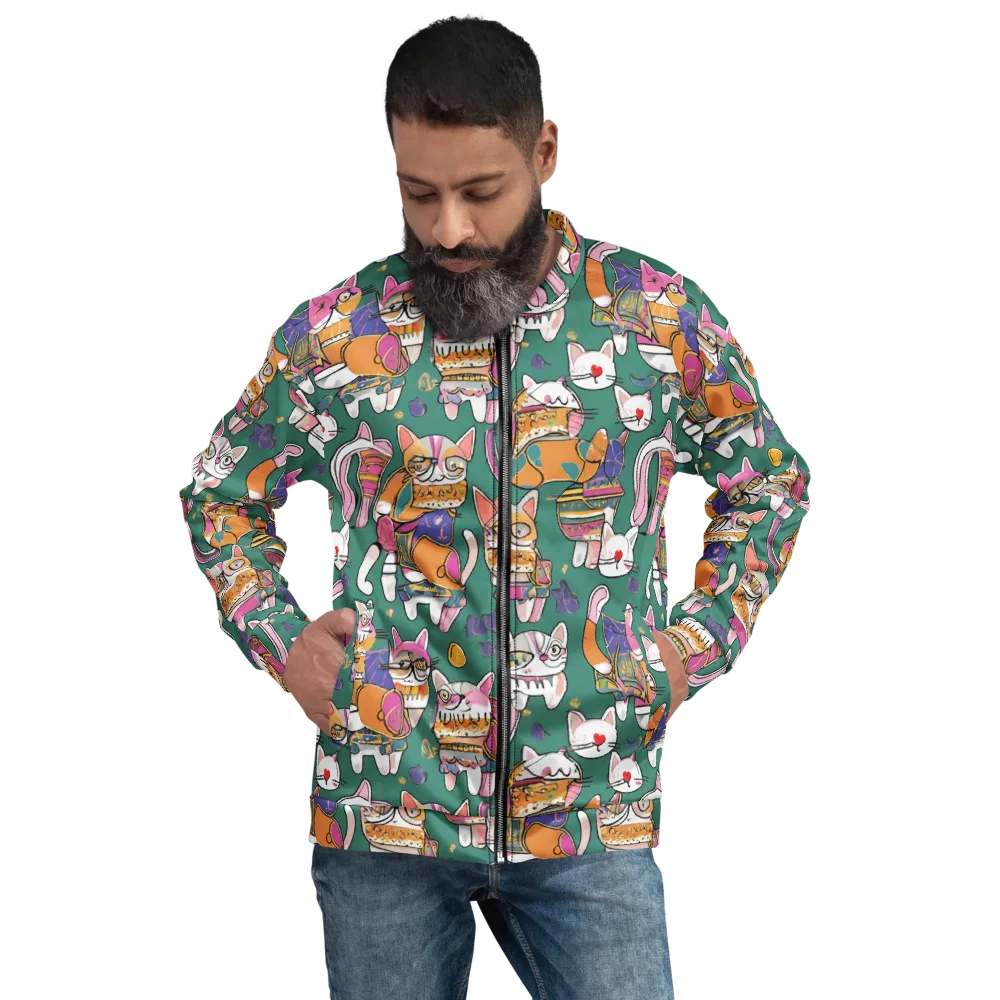 Neon Catwalk on Bomber Jacket — Front