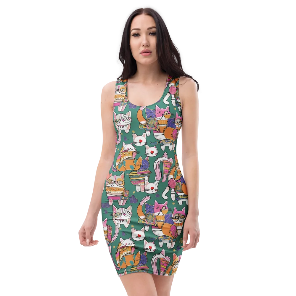 Neon Catwalk on Bodycon Dress — Front