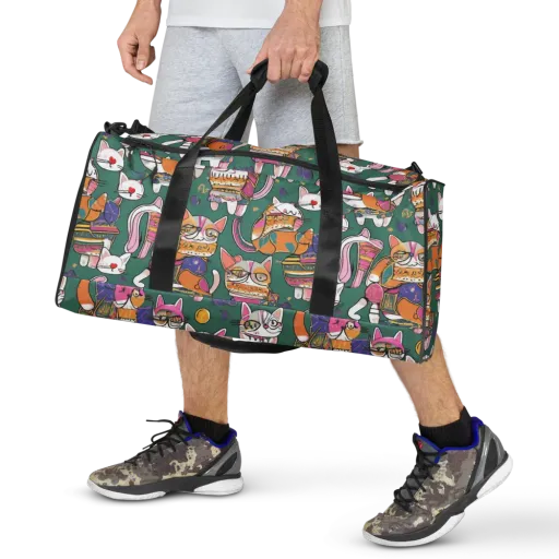 Neon Catwalk on a Duffle Bag