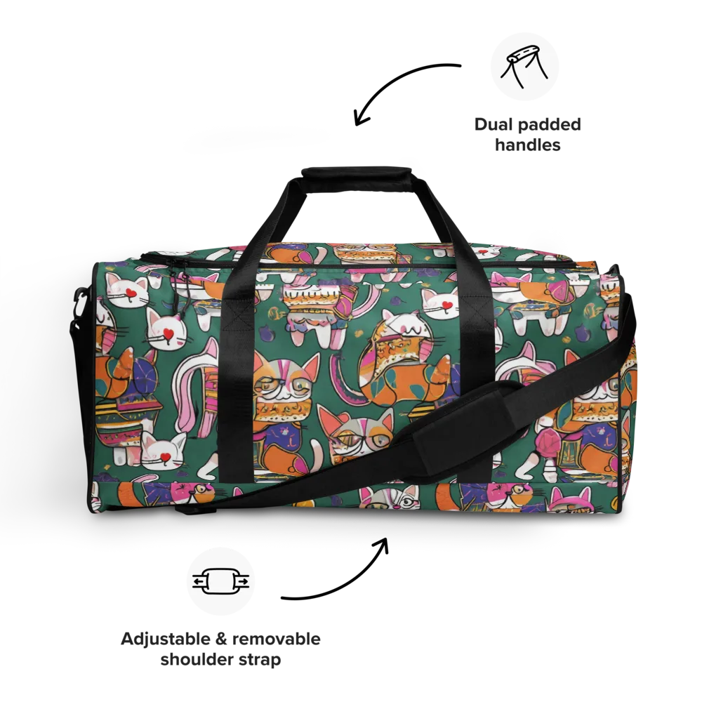 Neon Catwalk on Duffle Bag — Front