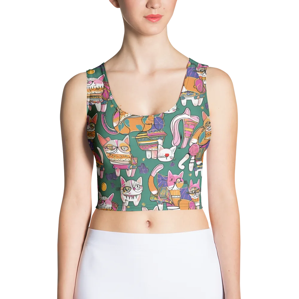 Neon Catwalk on Crop Top — Front