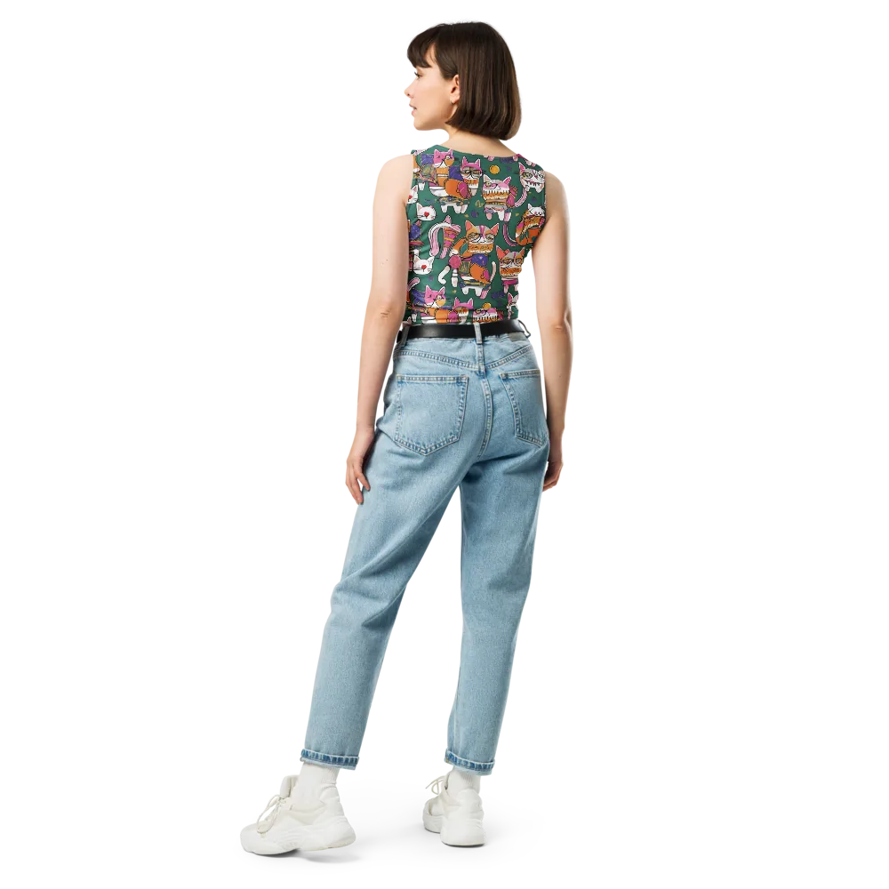 Neon Catwalk on Crop Top — Back