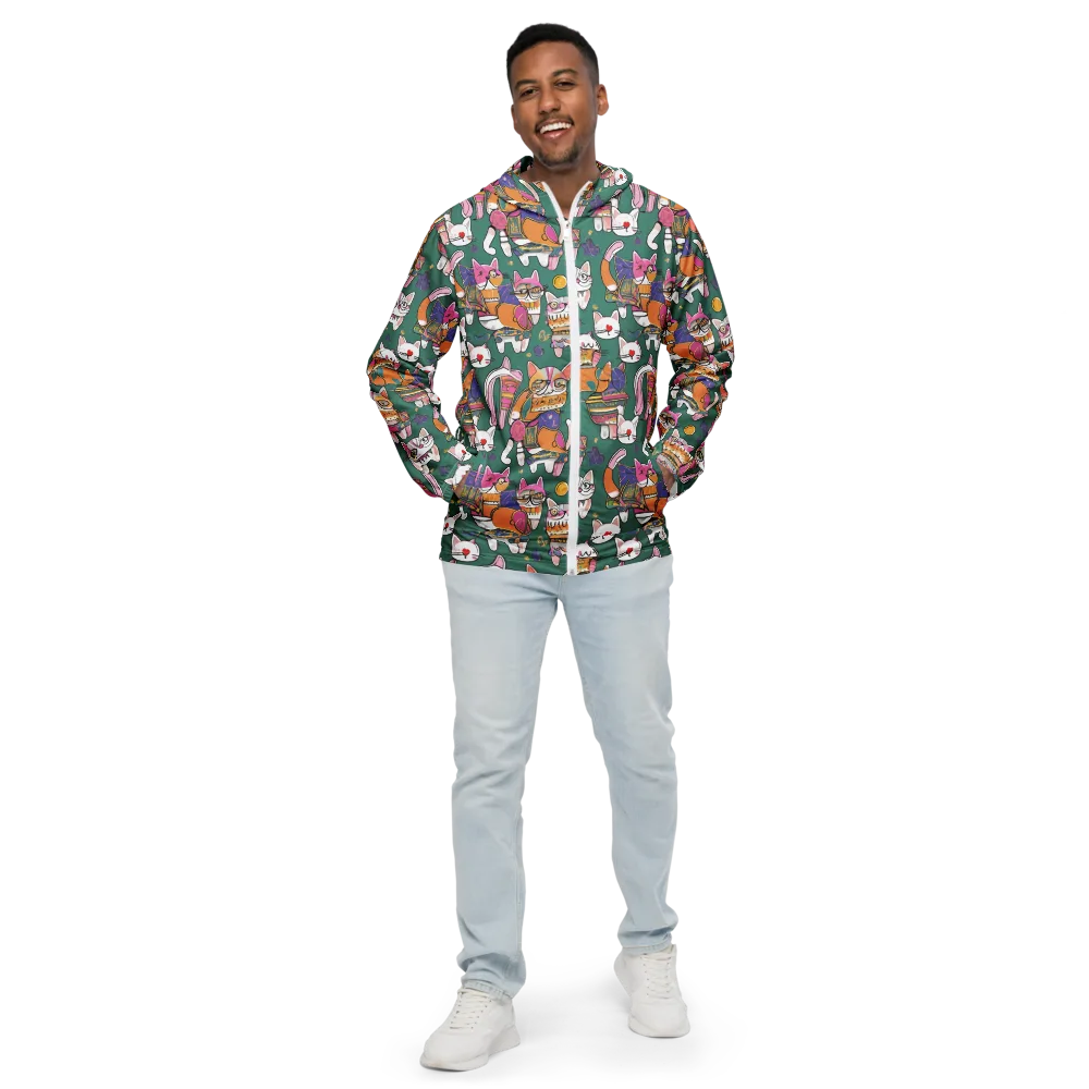 Neon Catwalk on Men's Windbreaker — Front