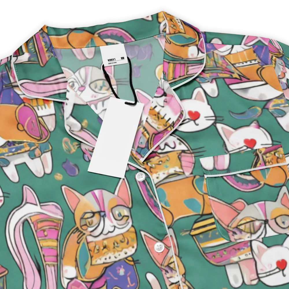 Neon Catwalk on Women's Short Sleeve Pajama Top — Product details