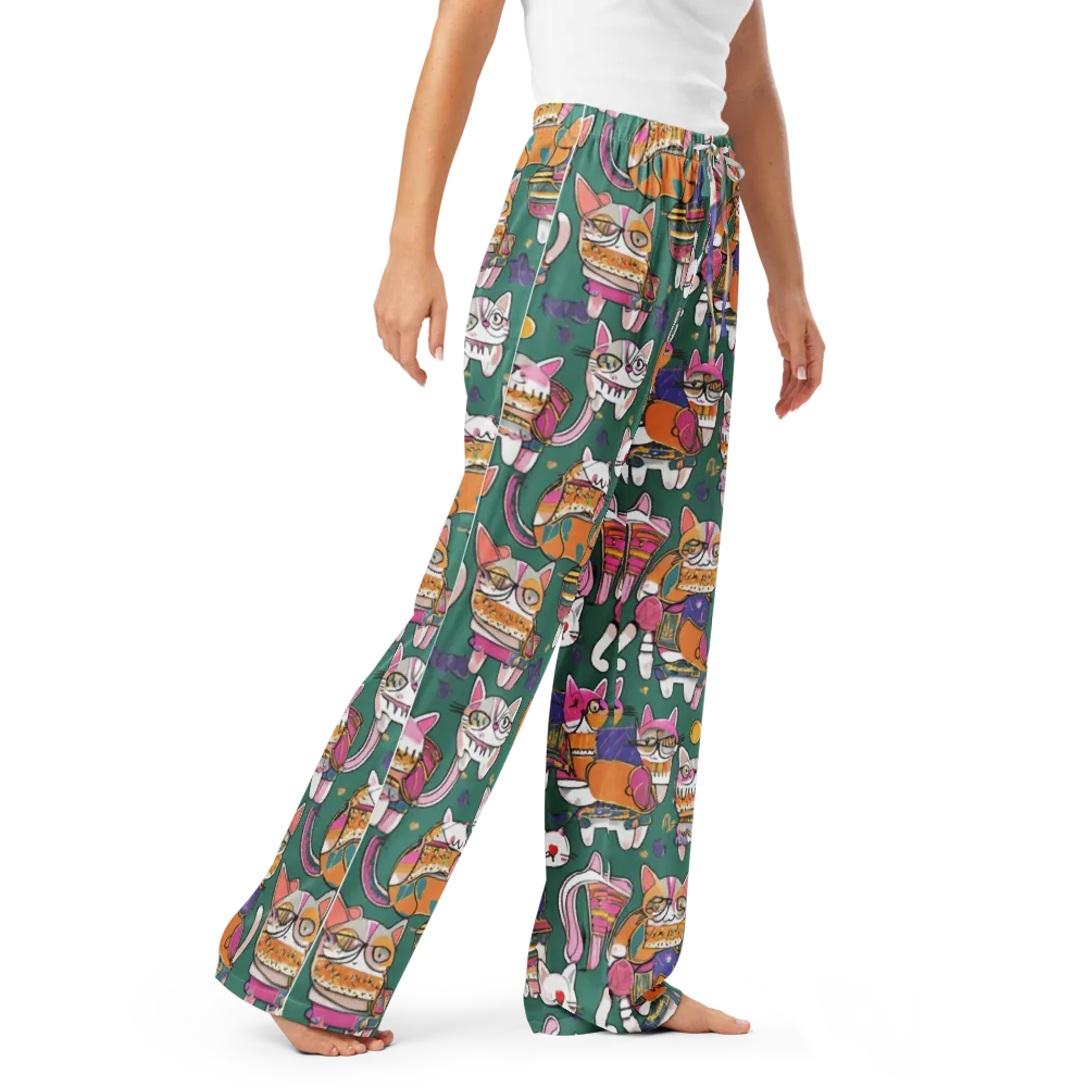 Neon Catwalk on Women's Pajama Pants — Right Front