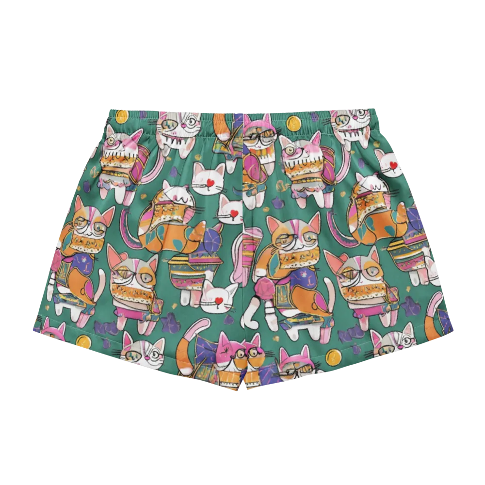 Neon Catwalk on Women's Pajama Shorts — Back