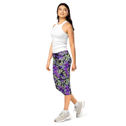 Neon Noir on a Capri Leggings